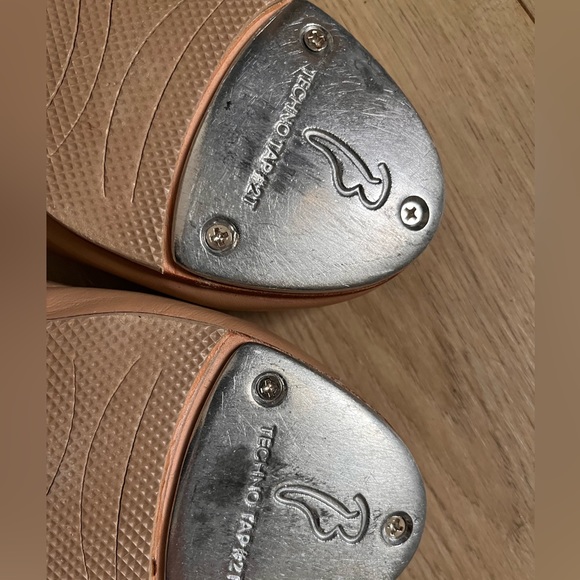 Bloch Tap-on cream tan Mary Jane Buckle leather Adult Tap shoes Techno Dance 7.5 - Picture 5 of 13